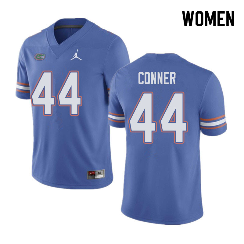 Jordan Brand Women #44 Garrett Conner Florida Gators College Football Jerseys Sale-Blue - Click Image to Close